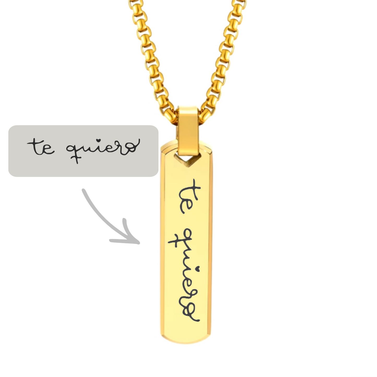Collar barra manuscrito (dorado)