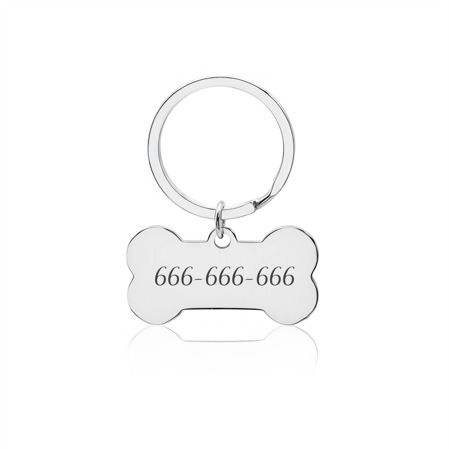 Chapa hueso pequeña (plateado)