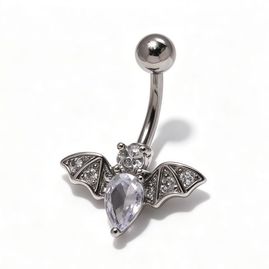 Piercing Ombligo Murciélago - Plateado