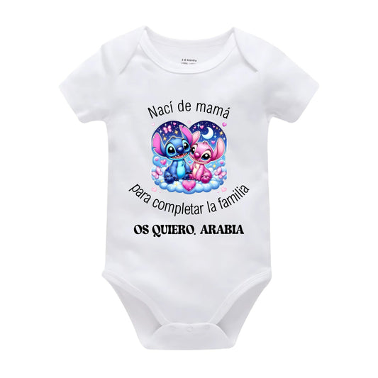 Body bebé manga corta personalizado