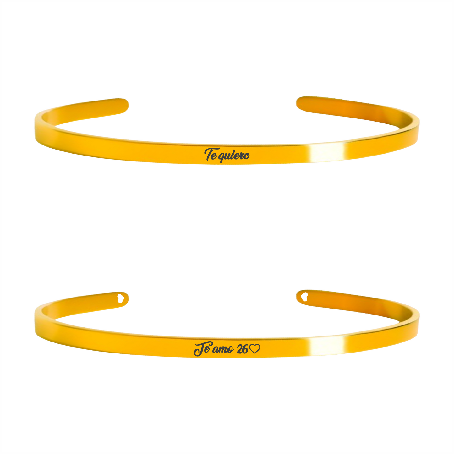 Brazalete grabado 4mm (dorado)