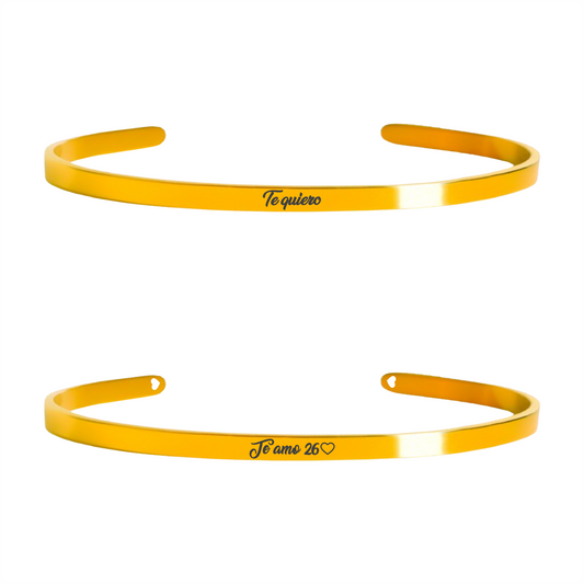 Brazalete grabado 4mm (dorado)