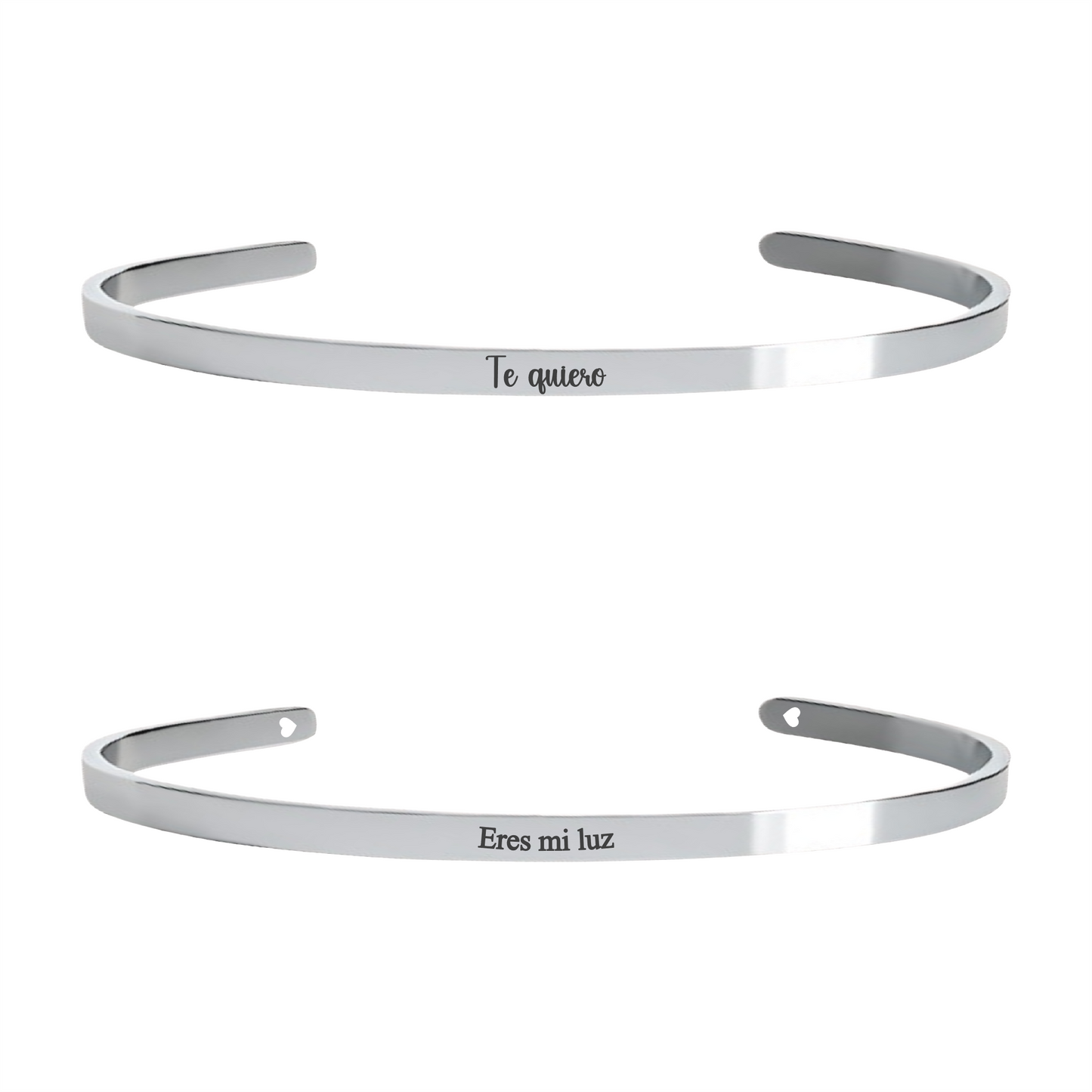 Brazalete grabado 4mm (plateado)