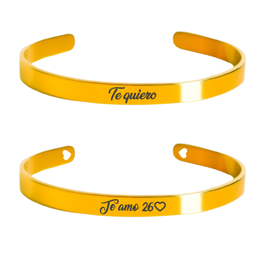 Brazalete grabado 6mm (dorado)