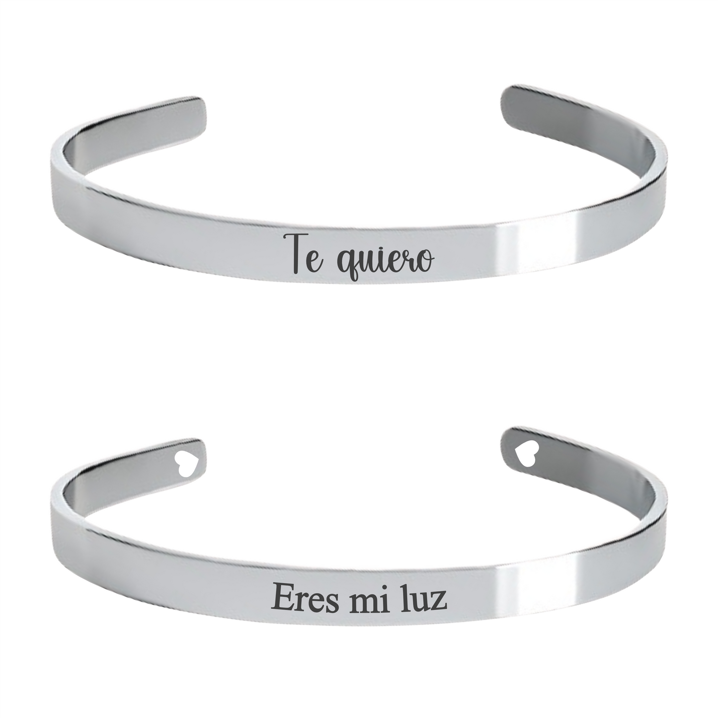 Brazalete grabado 6mm (plateado)