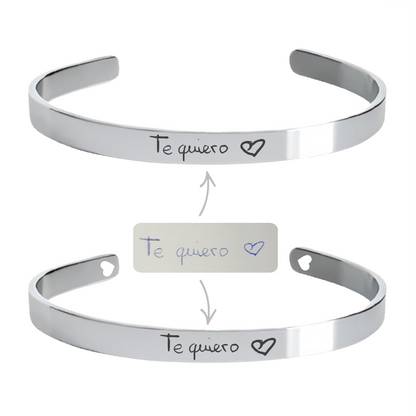 Brazalete manuscrito 6mm (color plata)