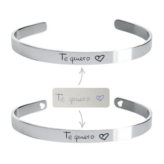Brazalete manuscrito 6mm (color plata)