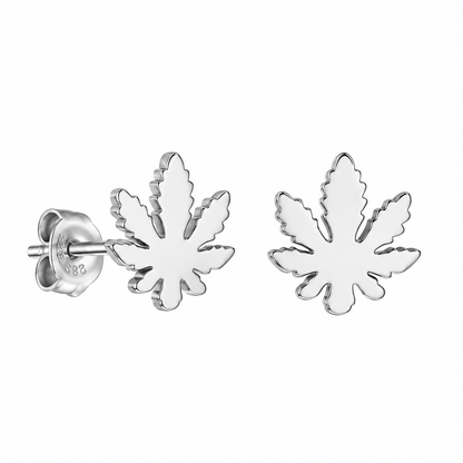 Pendientes Hoja Silvestre - Plateados