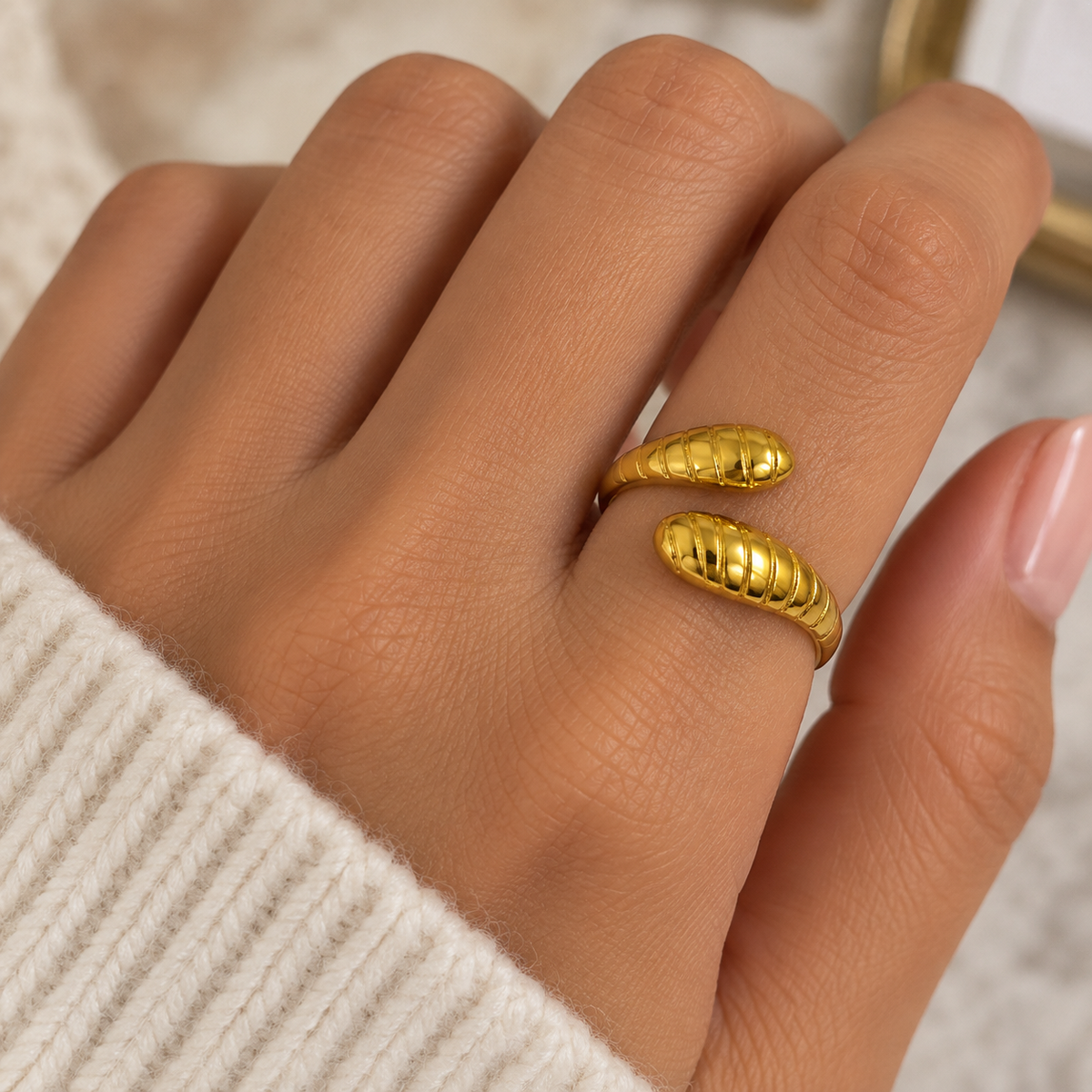 Anillo Espiga Dorado - Dorado