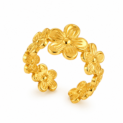 Anillo Jardín Floral - Dorado