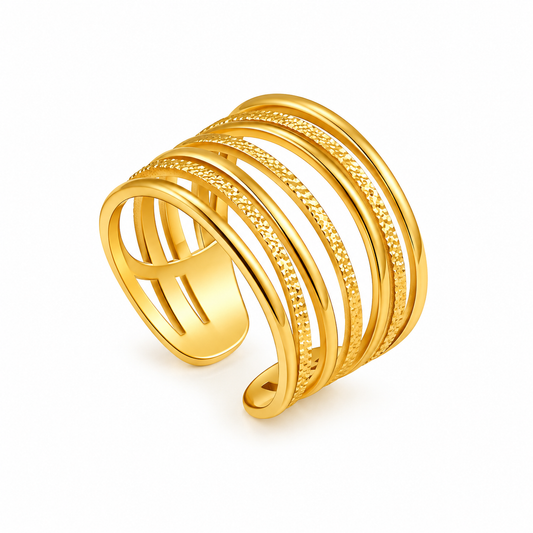 Anillo Multibandas - Dorado