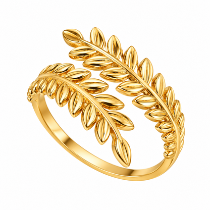 Anillo Rama de Olivo - Dorado