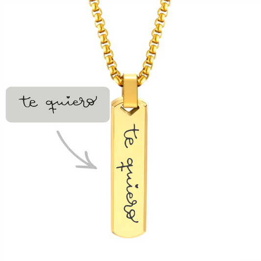 Collar barra manuscrito (dorado)
