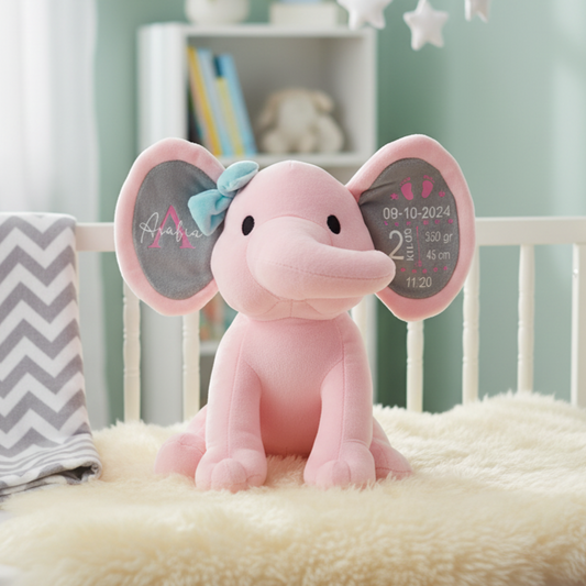 Elefante datos nacimiento rosa