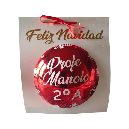 Bola Navideña Personalizada para Profesores (10cm)