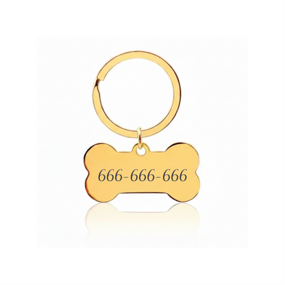 Chapa hueso pequeña (dorado)