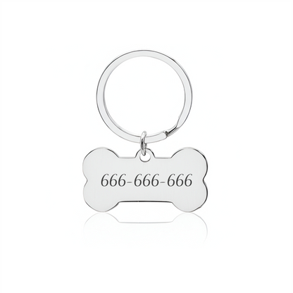 Chapa hueso pequeña (plateado)