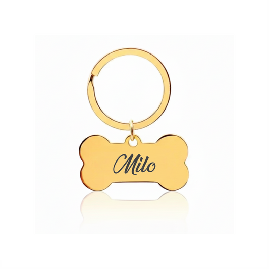 Chapa hueso pequeña (dorado)