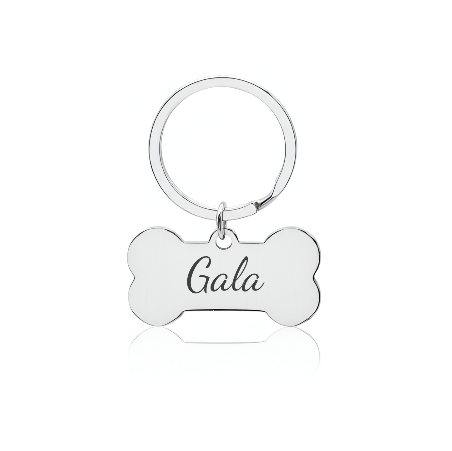 Chapa hueso pequeña (plateado)