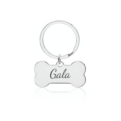 Chapa hueso pequeña (plateado)