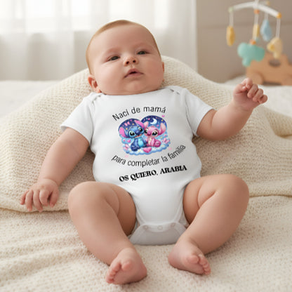 Body bebé manga corta personalizado